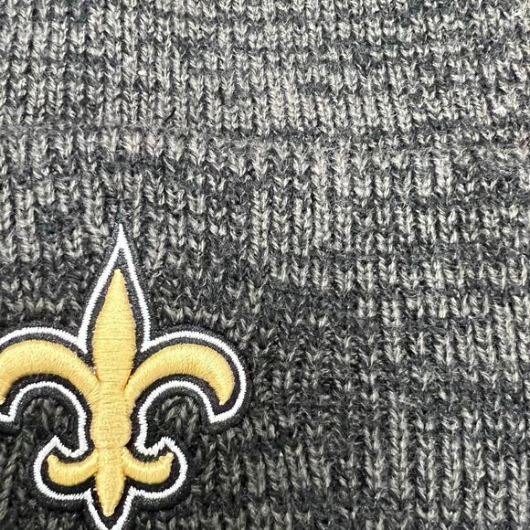 NFL New Orleans Saints gray Heather knit beanie football one size - Picture 5 of 5